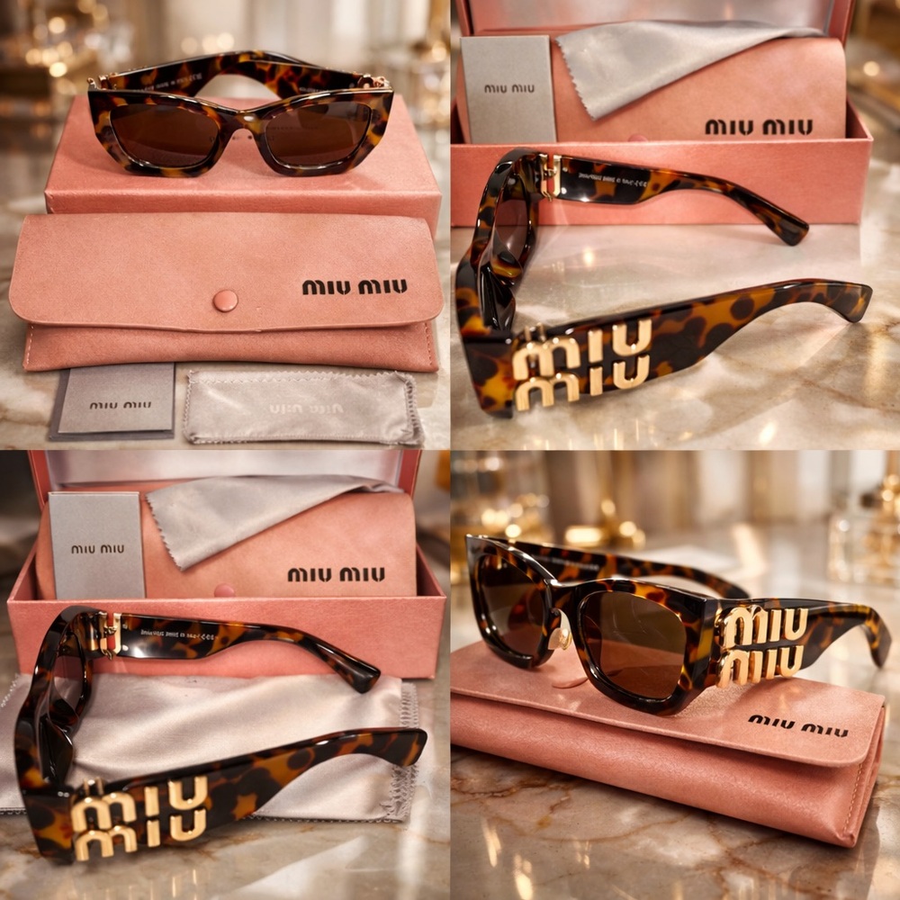 Miu Miu Brown Tortoise Sunglasses
